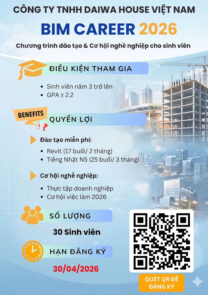DAIWA HOUSE VIETNAM CO., LTD.'S BIM CAREER PROGRAM 2026