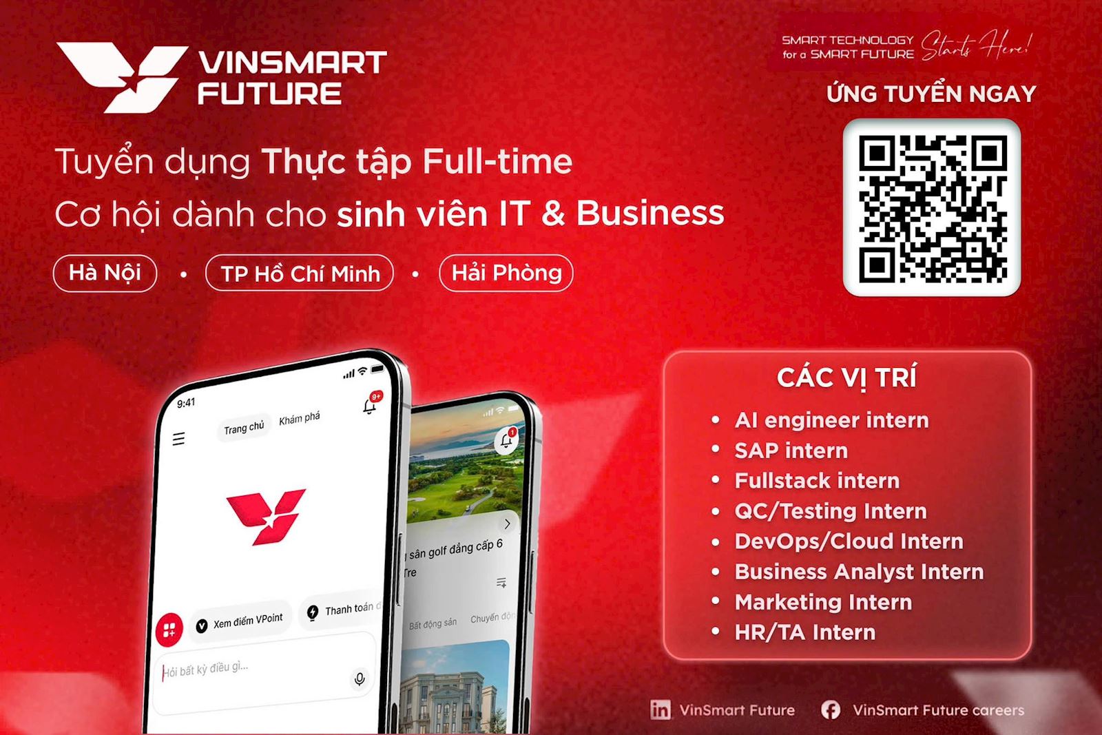 Full-time internship at Vietnam's largest corporation: An opportunity for IT & Business students.