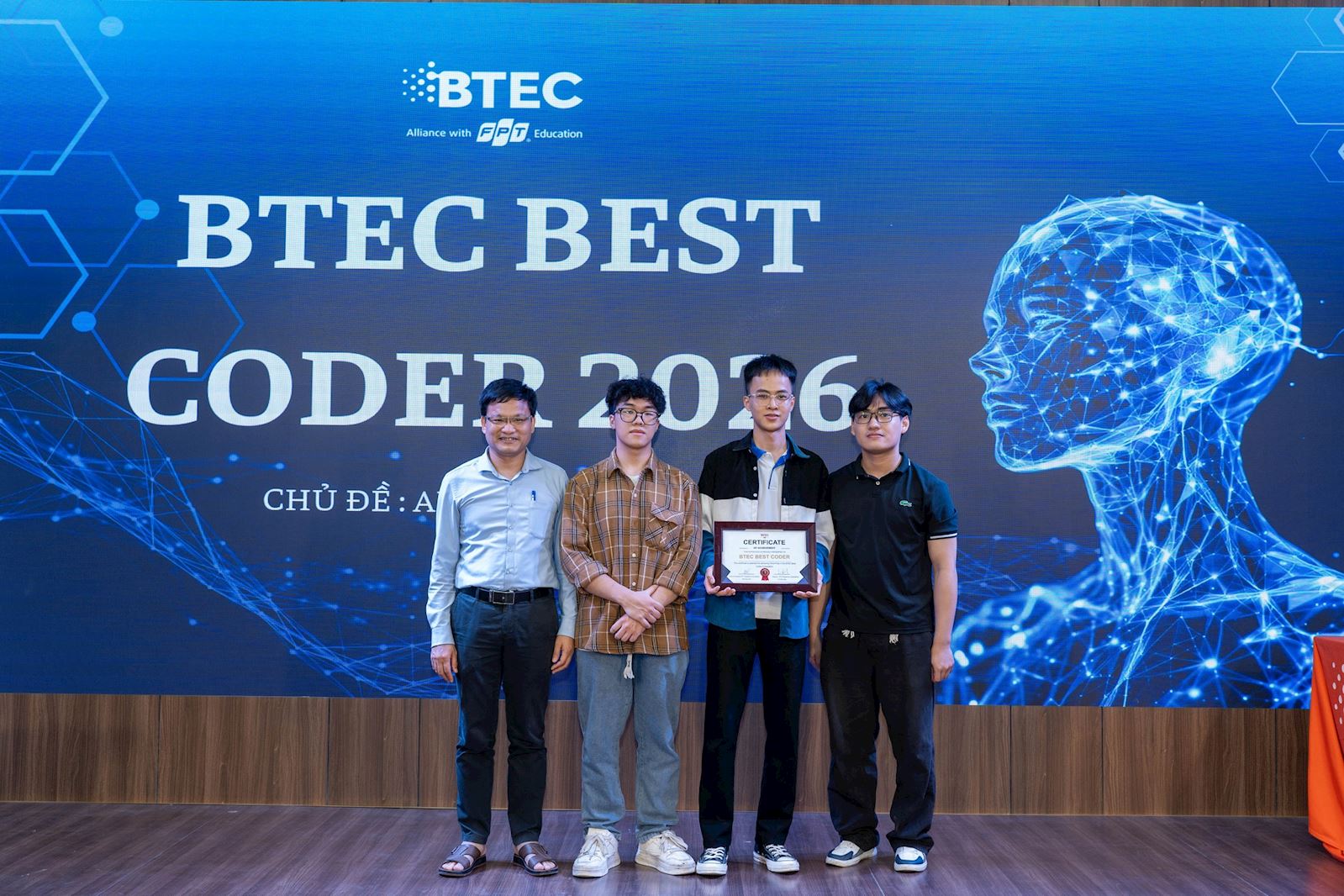 CONGRATULATIONS TO THE STUDENTS OF THE FACULTY OF INFORMATION TECHNOLOGY – HUCE FOR WINNING THIRD PLACE IN THE BTEC BEST CODER 2026 COMPETITION